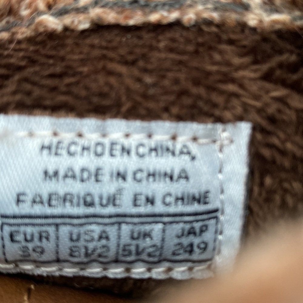 Brown leather lace up boots with knitted cuff detail by Coolway - Picture 14 of 16